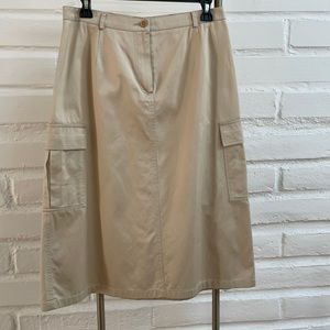 FUTURE OZBEK khaki cargo Cotten knee length skirt